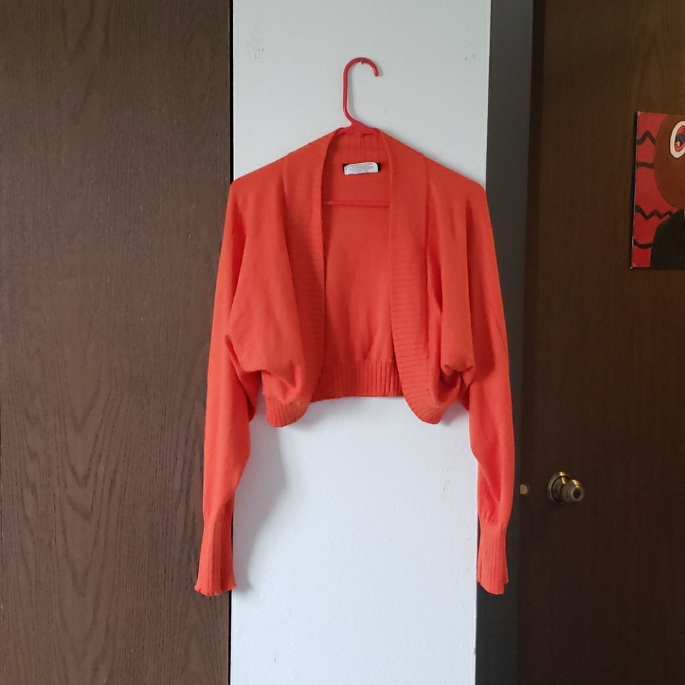 Orange long sleeve cover top